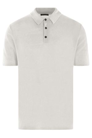 Polo leggera in lino bianco ROBERTO COLLINA | RB2002402